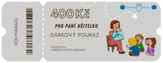 Stříbrný poukaz pro paní učitelku 400 Kč 